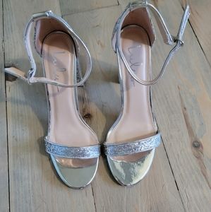 Silver Glitter Heels